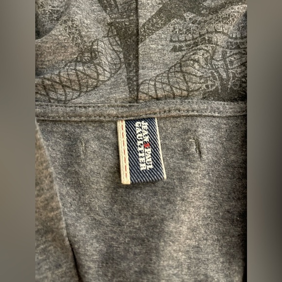 Rare Vintage Jean Paul Gaultier Long Sleeveless Drawstring Hoodie, Dark Grey - Picture 5 of 16